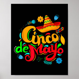 Póster Feliz Cinco De Mayo Hombres Mujeres Niños 5 De May