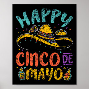 Póster Feliz Cinco De Mayo México Fiesta Cinco De