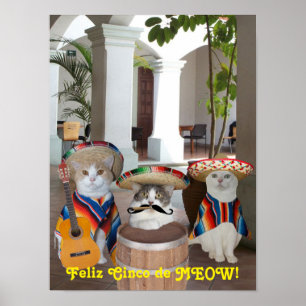 Póster ¡Feliz Cinco de MEOW!