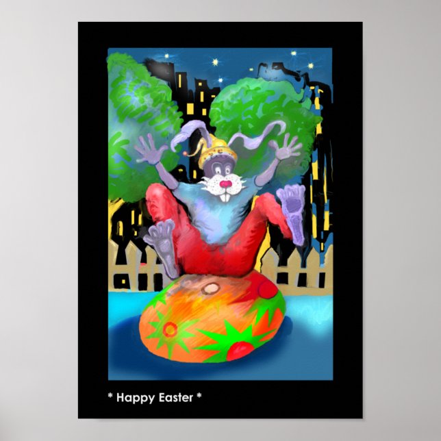 Póster * Feliz Conejo de Pascua * (Frente)