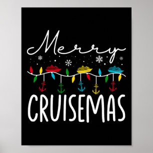 Póster Feliz Crucero Navidad Familia Divertido Crucero
