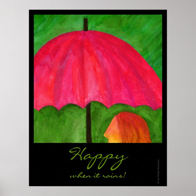 Póster Feliz cuando llueva Poster (Frente)