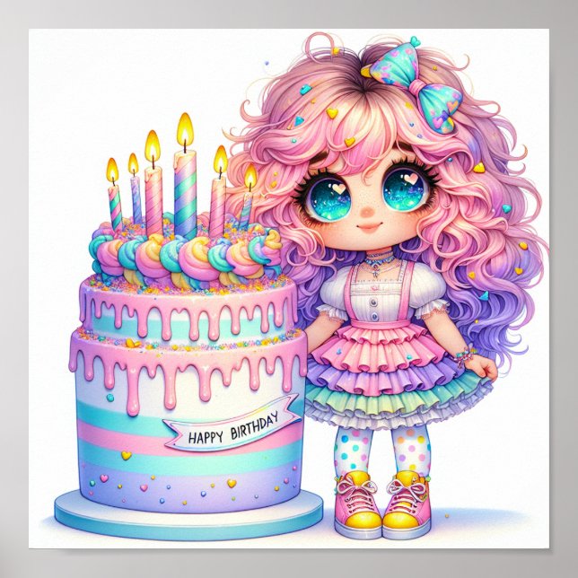 Póster Feliz cumpleaños (Frente)