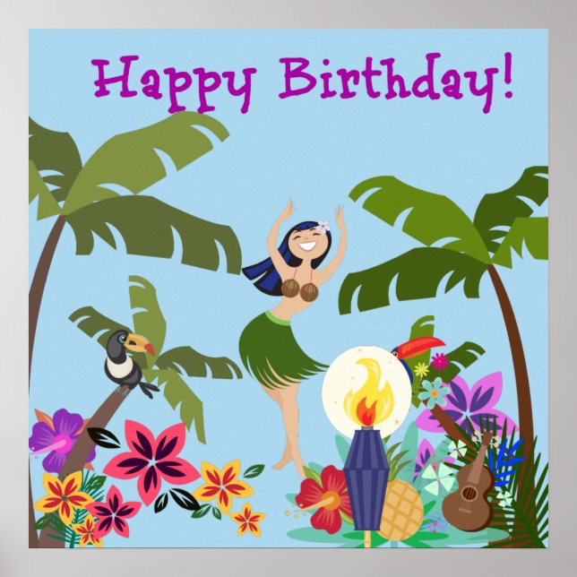 Póster Feliz cumpleaños (Frente)