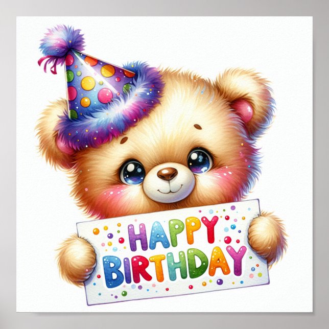 Póster Feliz cumpleaños (Frente)