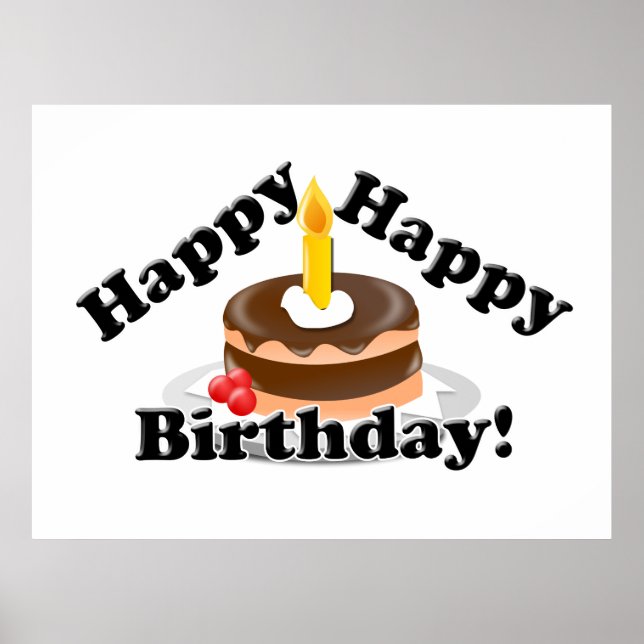 Póster ¡Feliz cumpleaños! (Frente)