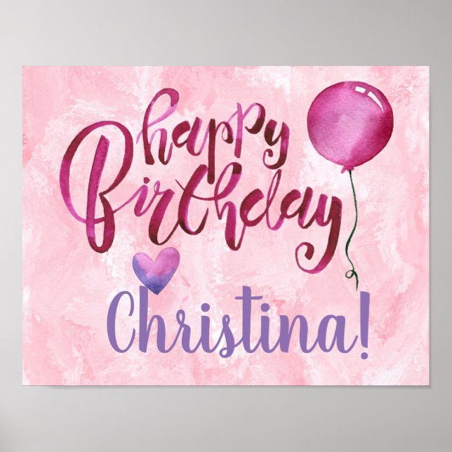 Póster Feliz cumpleaños. (Frente)