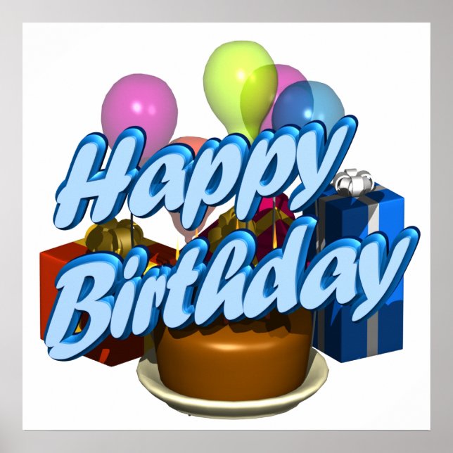 Póster Feliz cumpleaños (Frente)
