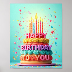 Póster Feliz cumpleaños