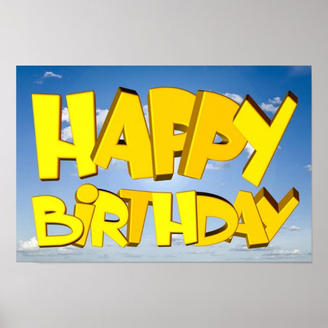 Póster Feliz cumpleaños (Frente)