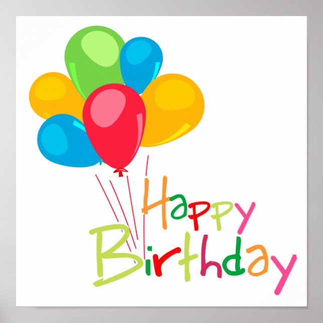 Póster Feliz cumpleaños (Frente)