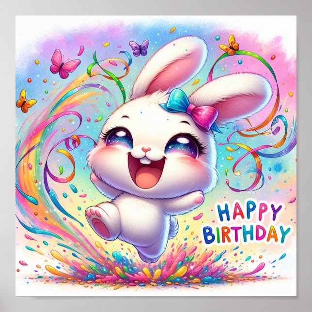 Póster Feliz cumpleaños (Frente)