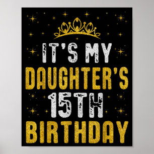 Póster Feliz Cumpleaños 15 De Mi Hija 2010 15 Años