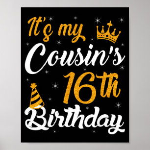 Póster Feliz Cumpleaños 16 de mi Primo 2009 16 Años