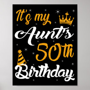 Póster Feliz Cumpleaños 50 de mi Tía 1975 50 Años