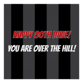 Póster Feliz Cumpleaños 80 Que Estás Por El Personalizado