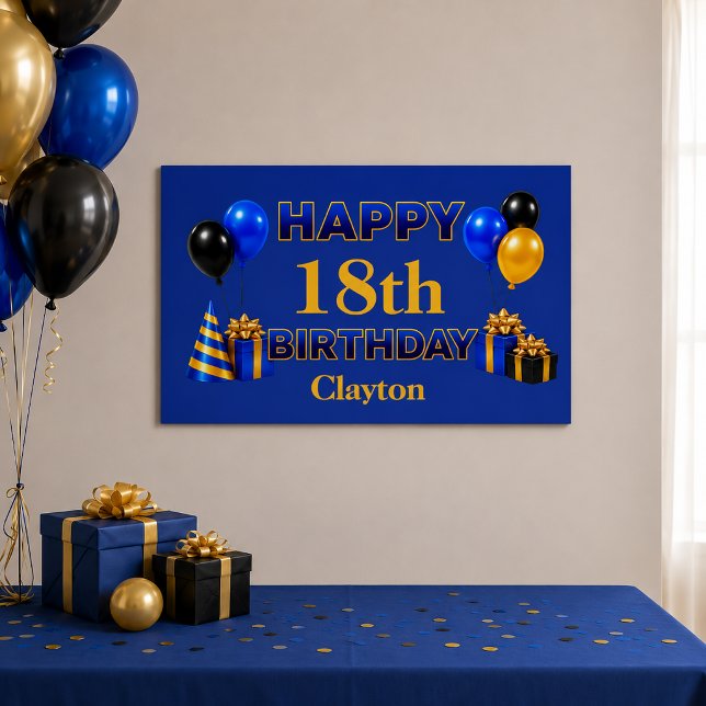 Póster Feliz Cumpleaños a Cualquier Edad Azul (Subido por el creador)