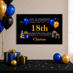Póster Feliz Cumpleaños a Cualquier Edad Negro