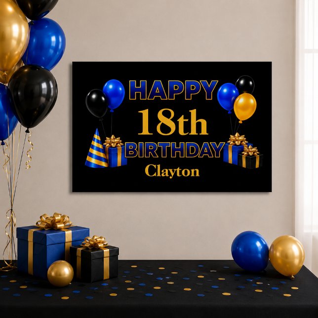Póster Feliz Cumpleaños a Cualquier Edad Negro (Subido por el creador)