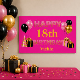 Póster Feliz Cumpleaños a Cualquier Edad Rosa