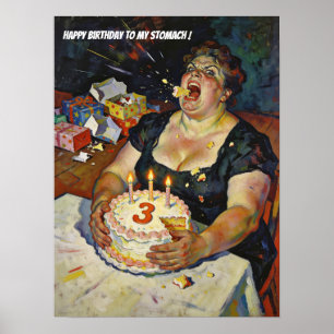 Póster Feliz cumpleaños a mi estómago: un retrato de glot