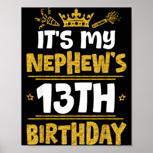 Póster Feliz Cumpleaños a mi sobrino 13 años 2012 13 años