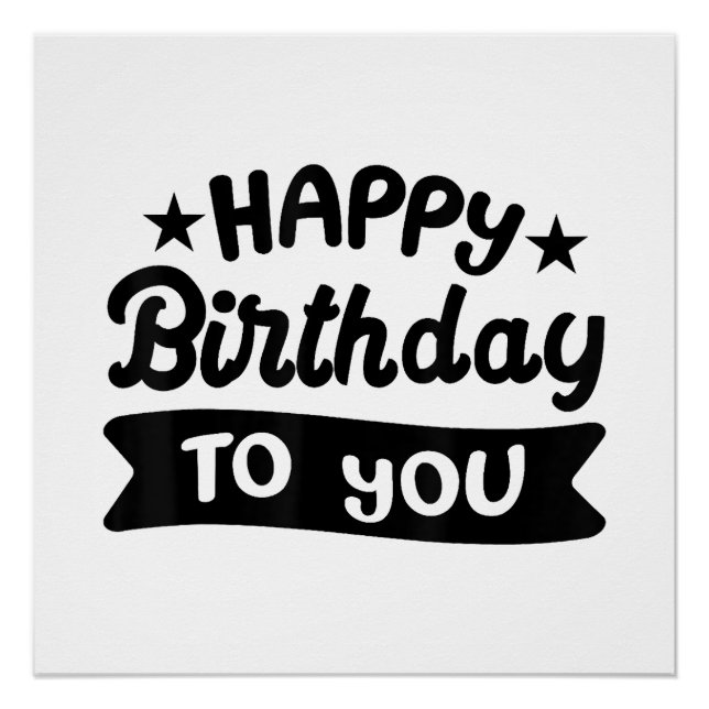 Póster Feliz Cumpleaños a ti (Anverso)