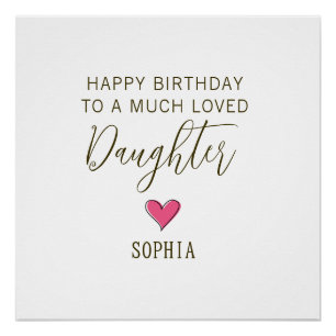 Póster Feliz Cumpleaños a una Hija Muy Querida – Personal