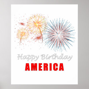 Póster Feliz cumpleaños América