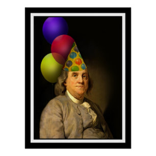 Póster Feliz cumpleaños de Ben Franklin