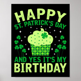 Póster Feliz cumpleaños día de San Patricio mujeres de Sa