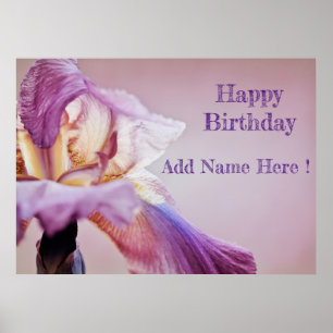 Póster Feliz cumpleaños Iris Multicolour Poster
