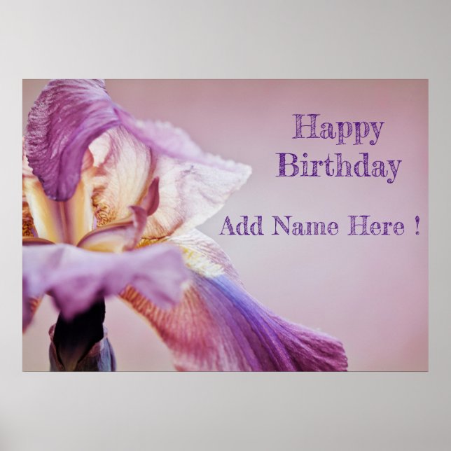 Póster Feliz cumpleaños Iris Multicolour Poster (Frente)