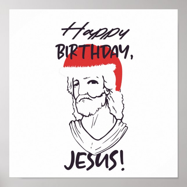 Póster Feliz cumpleaños, Jesús (Frente)