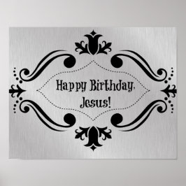 Póster Feliz cumpleaños, Jesús —Navidades