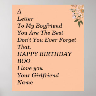 Póster Feliz cumpleaños, novio