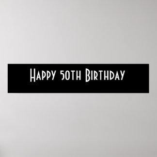 Póster Feliz cumpleaños número 50