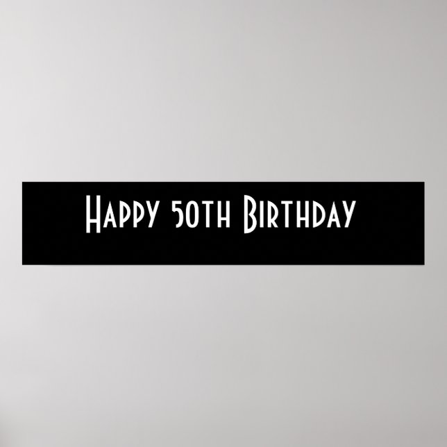 Póster Feliz cumpleaños número 50 (Frente)