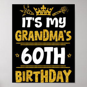 Póster Feliz Cumpleaños número 60 de mi abuela 1965 60 añ