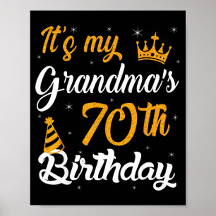 Póster Feliz Cumpleaños número 70 de mi abuela 1955 70 añ