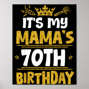 Póster Feliz Cumpleaños número 70 de mi Mamá 1955 70 Años
