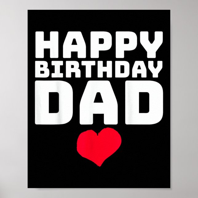 Póster Feliz Cumpleaños Papá (Frente)