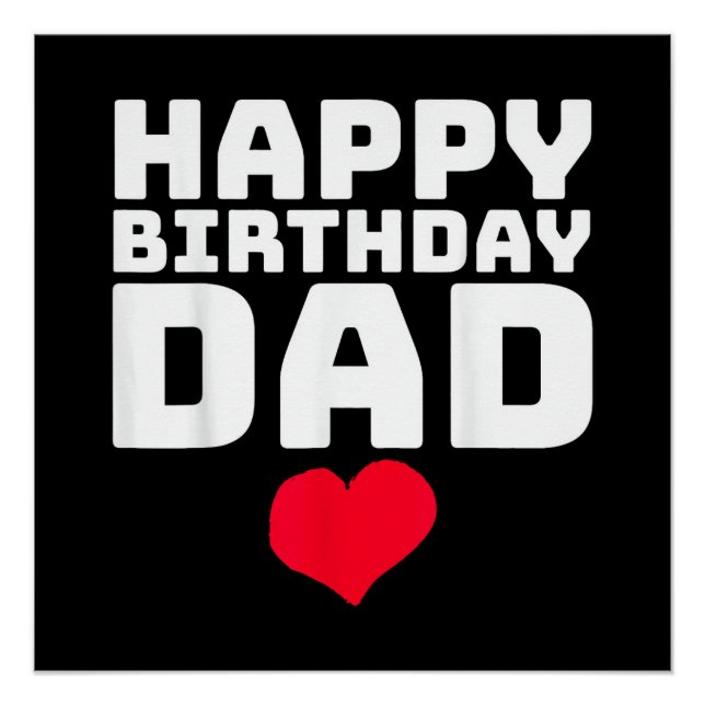 Póster Feliz Cumpleaños Papá (Anverso)