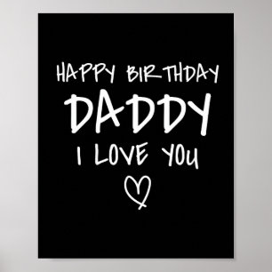 Póster Feliz Cumpleaños Papá Te Quiero Cumpleaños del Pad