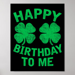 Póster Feliz cumpleaños para mí, Día de San Patricio 2024