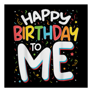 Póster Feliz Cumpleaños Para Mí Fiesta de Cumpleaños Dive