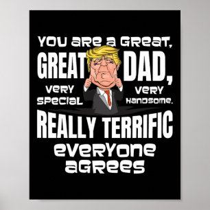 Póster Feliz Cumpleaños Regalos de Papá Republicano Donal