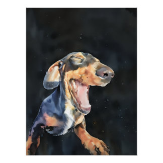 Póster Feliz Dachshund