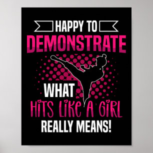 Póster Feliz De Demostrar Cómo Es Un Chica