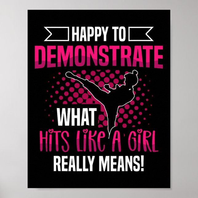 Póster Feliz De Demostrar Cómo Es Un Chica (Frente)